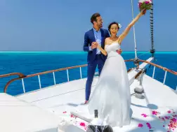Hurawalhi Island Resort Wedding Yacht