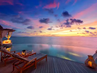 Milaidhoo Island Maldives Two Bedroom Ocean Residence with Pool Atardecer