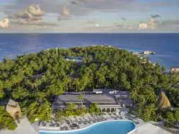 St. Regis Maldives Vommuli Alba Restaurant and Pool Aerial
