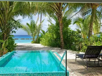Beach Pool Villa Piscina Outrigger Maldives Maafushivaru