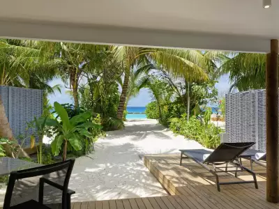 Beach Villa Terraza Outrigger Maldives Maafushivaru