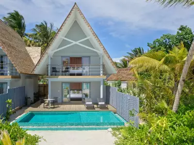 Two Bedroom Beach Villa With Private Pool Exterior Outrigger Maldives Maafushivaru