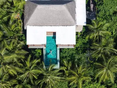 Treetop Pool Villa Vista aerea Amilla Maldives Resort And Residences