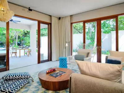 Beach Pool Villa Salon Amilla Maldives Resort And Residences