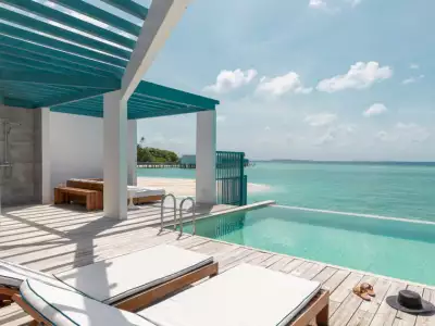 Lagoon Water Pool Villa Terraza Amilla Maldives Resort And Residences