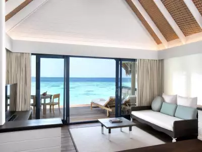 Dhoni Loft Water Villa Living Room COMO Cocoa Maldives