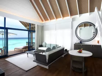 Dhoni Loft Water Villa Living Room COMO Cocoa Maldives