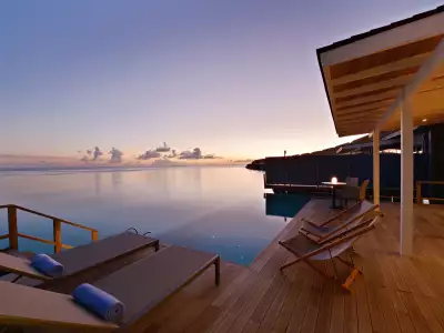 Thundi Water Villa with Pool Exterior Kuramathi Maldives