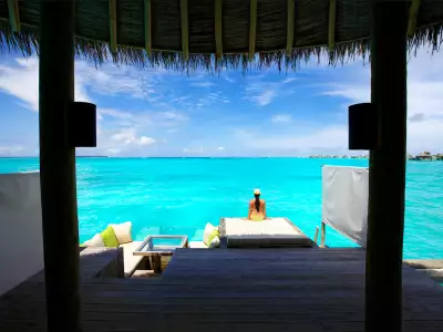 Ocean Water Villa with Pool Exterior Six Senses Laamu