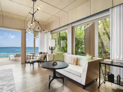 Beach Villa with Pool - Two Bedroom Salon St. Regis Maldives Vommuli