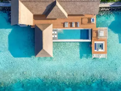 Waldorf Astoria Maldives Ithaafushi Two Bedroom Reef Villa With Pool Vista aerea