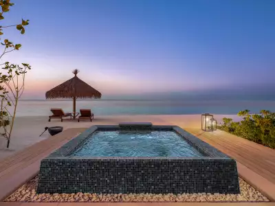 Waldorf Astoria Maldives Ithaafushi Two Bedroom Beach Villa with Pool Jacuzzi