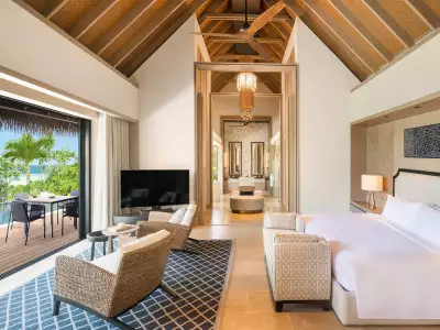 Waldorf Astoria Maldives Ithaafushi Two Bedroom Beach Villa with Pool Habitacion