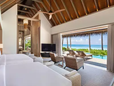 Waldorf Astoria Maldives Ithaafushi Beach Pool Villa Habitacion doble