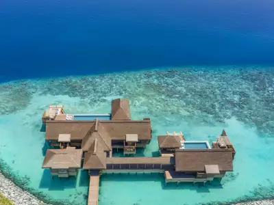Waldorf Astoria Maldives Ithaafushi Two Bedroom Over Water Villa With Pool Vista aerea
