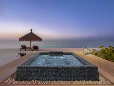 Waldorf Astoria Maldives Ithaafushi Two Bedroom Grand Beach Villa with Pool Outdoor Jacuzzi