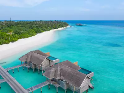 Family Beach Villa with Pool Vista aerea Vakkaru Maldives